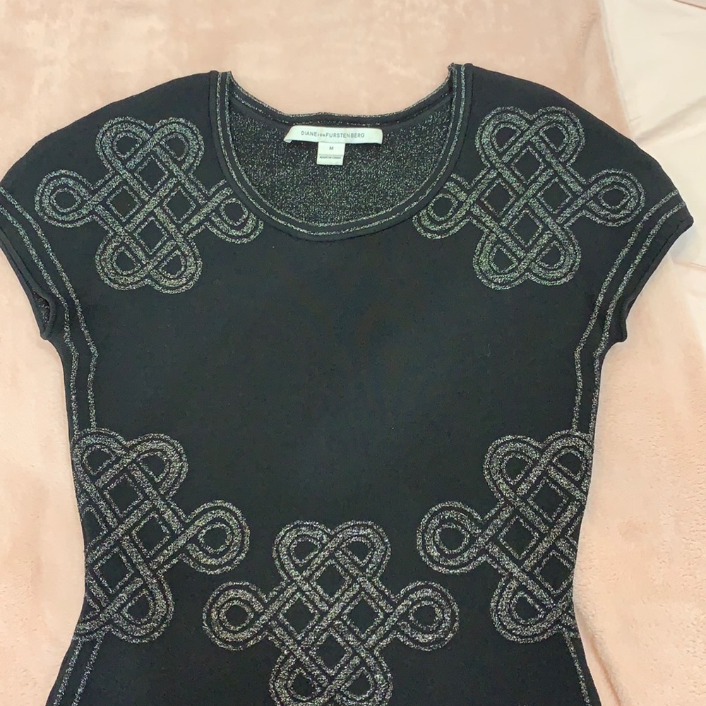 Diane von Furstenberg bodycon black dress